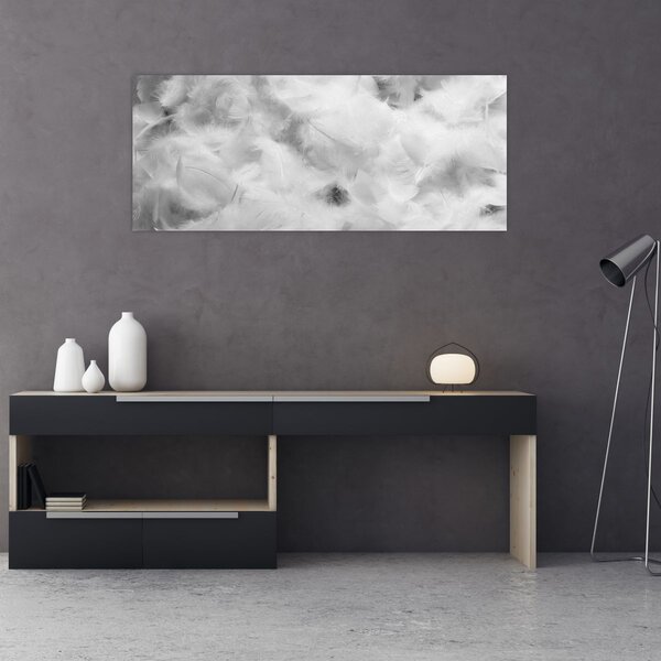 Obraz - Oblaky perie (120x50 cm)