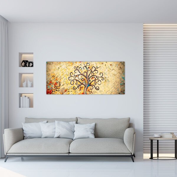 Obraz - Mozaikový strom života (120x50 cm)