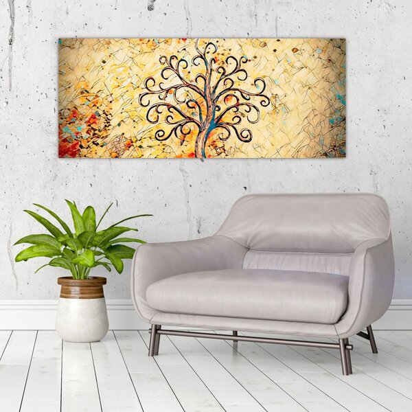 Obraz - Mozaikový strom života (120x50 cm)