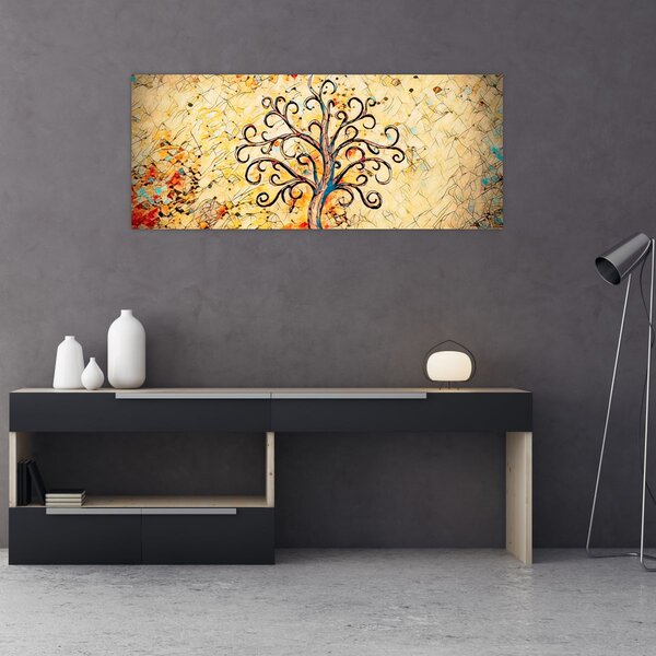 Obraz - Mozaikový strom života (120x50 cm)
