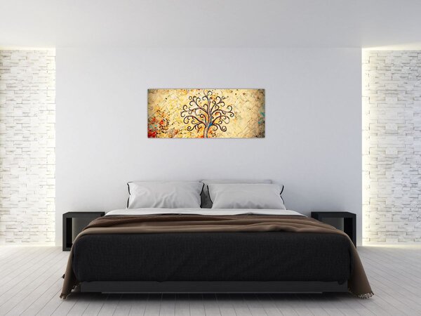 Obraz - Mozaikový strom života (120x50 cm)