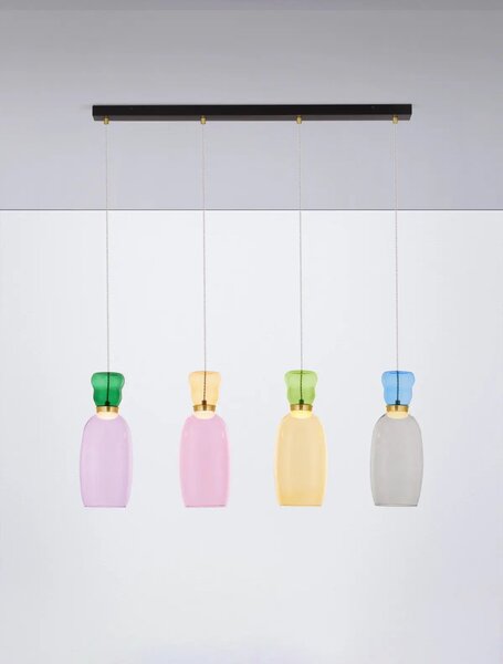 Dizajnový luster Pluma A – Viac farieb