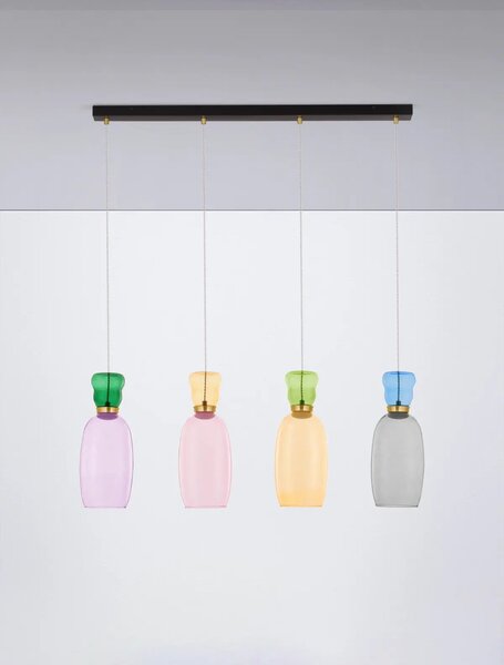 Dizajnový luster Pluma A – Viac farieb