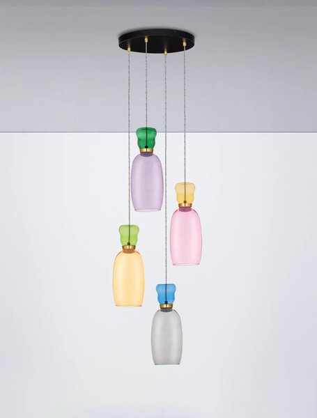 Dizajnový luster Pluma B – Viac farieb