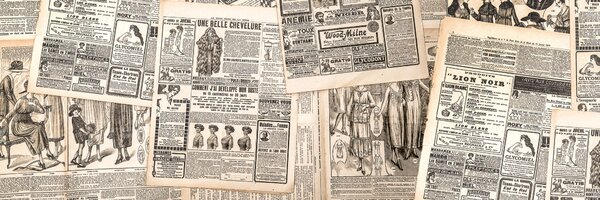 DIMEX | Fototapeta do kuchyne Novinové plátky KI-180-222 | 180 x 60 cm | béžová, čierna