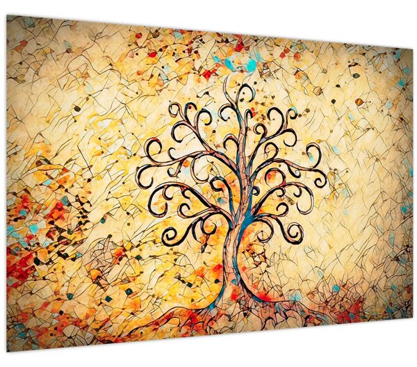 Obraz - Mozaikový strom života (90x60 cm)