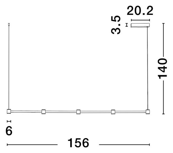Dizajnový luster Puize 156 – 156 cm