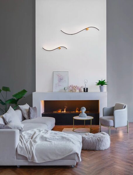 Dizajnové nástenné svietidlo Wave 65 – 65 x 11 cm