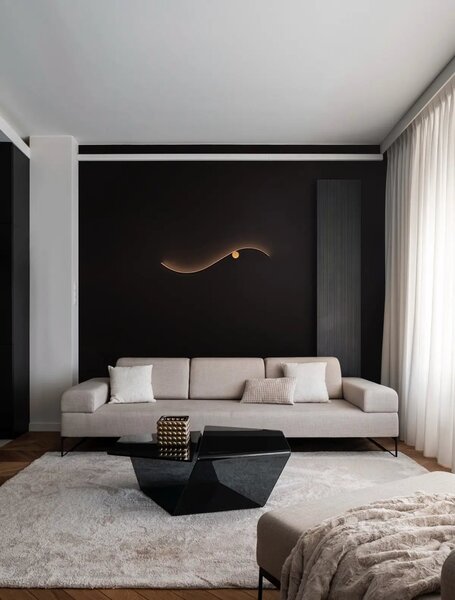 Dizajnové nástenné svietidlo Wave 102 – 102 x 182 cm