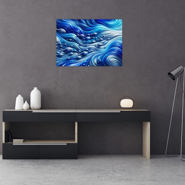 Obraz – Ryby vo vlnách (70x50 cm)