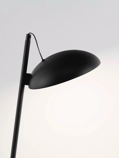 Dizajnová stolová lampa Flute čierna