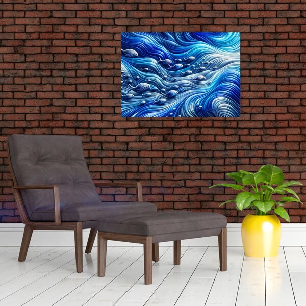 Obraz – Ryby vo vlnách (70x50 cm)