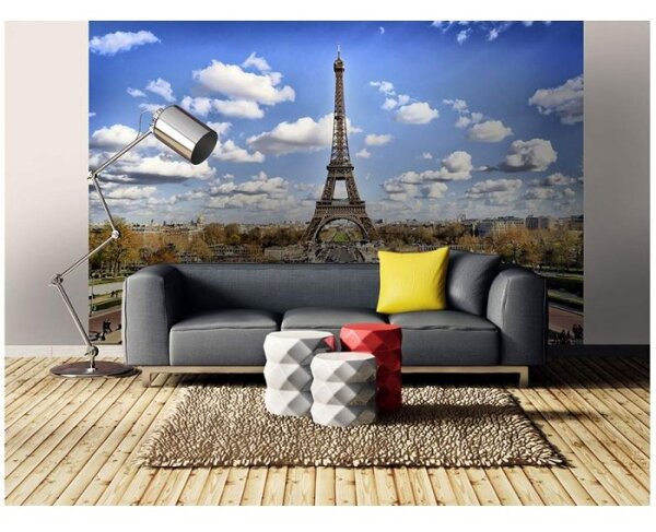 DIMEX | Vliesové fototapety na stenu Paríž MS-5-0025 | 375 x 250 cm | modrá, šedá, biela, zelená