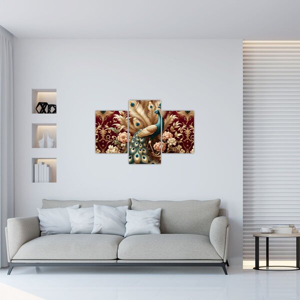Obraz – Elegantný páv (90x60 cm)