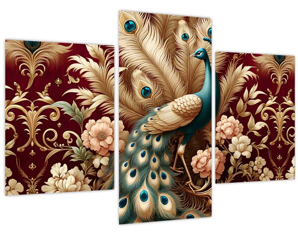 Obraz – Elegantný páv (90x60 cm)