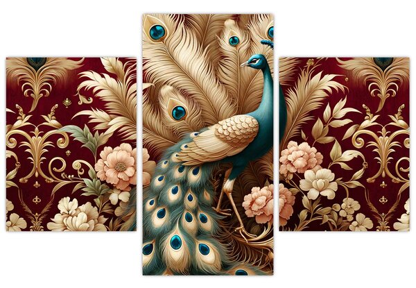 Obraz – Elegantný páv (90x60 cm)