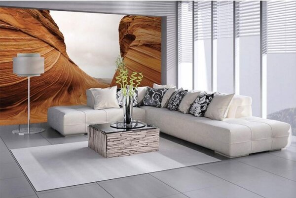 DIMEX | Vliesové fototapety na stenu Púšť MS-5-0057 | 375 x 250 cm | hnedá, biela
