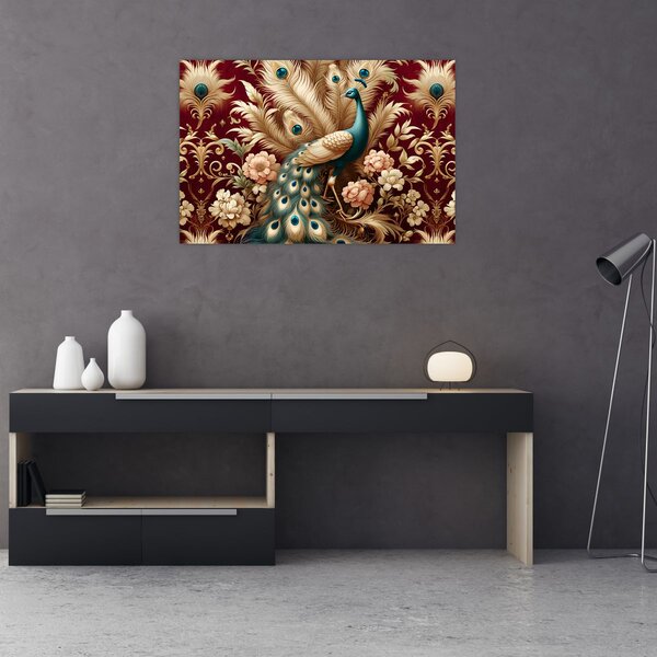 Obraz – Elegantný páv (90x60 cm)