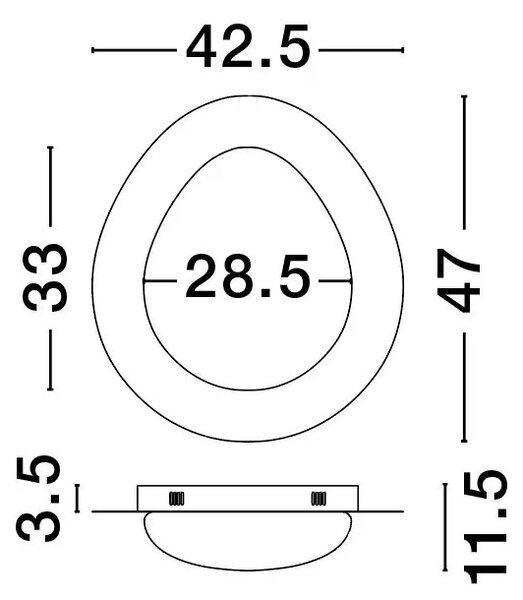 Dizajnové stropné svietidlo Nimbus 47 – 47 x 120 cm