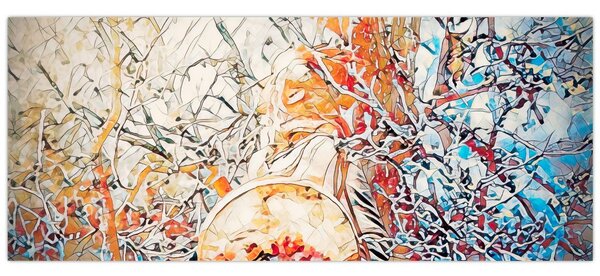 Obraz - Mozaiková abstrakcia (120x50 cm)