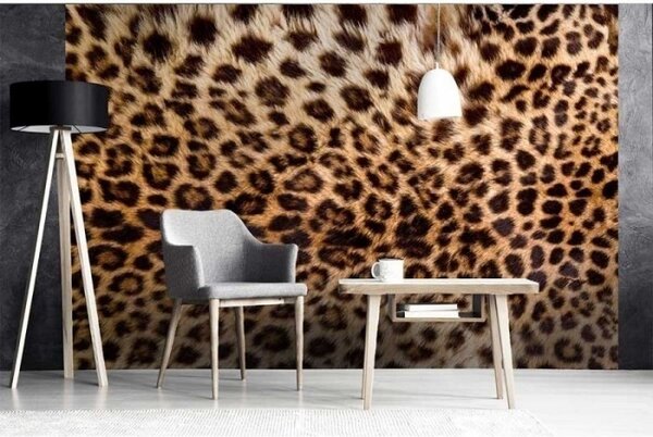DIMEX | Vliesové fototapety na stenu Leopardia koža MS-5-0184 | 375 x 250 cm | čierna, hnedá