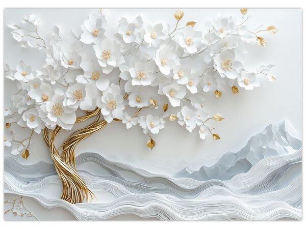 Obraz – 3D elegantný strom života (70x50 cm)