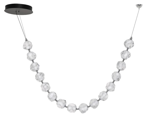 LED stmievateľný čierny dizajnový luster Ifos 210cm – Čierna