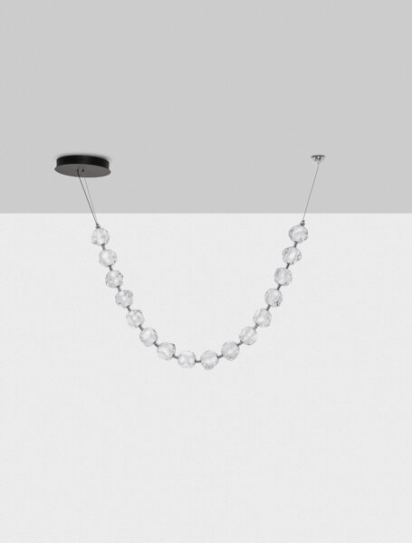 LED stmievateľný čierny dizajnový luster Ifos 210cm – Čierna