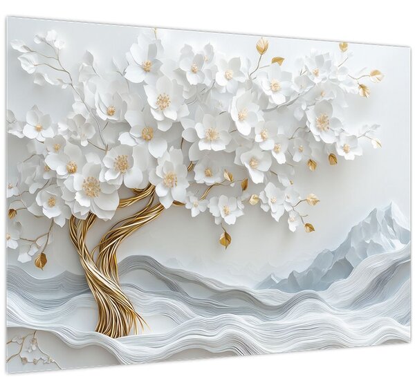 Obraz – 3D elegantný strom života (70x50 cm)