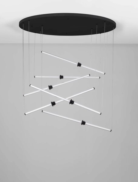 LED stmievateľný čierna moderný luster Atmosfera 250