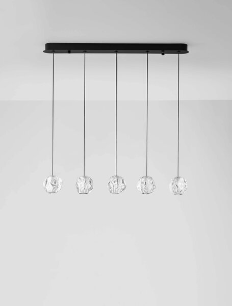 LED stmievateľný čierny dizajnový luster Ifos 150