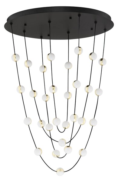 LED stmievateľný čierno-zlatý dizajnový luster Alcinoe 120