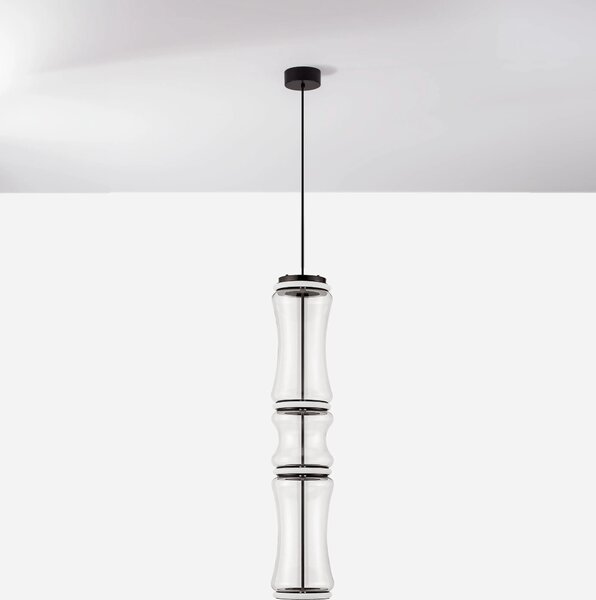 LED stmievateľný čierna dizajnový luster Anapnoe 340