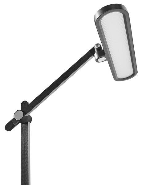 Stolná LED lampa sivá ABS multifunkčná otočné rameno plynulé stmievanie 3 farby svetla oneskorené vypnutie moderný štýl kancelária