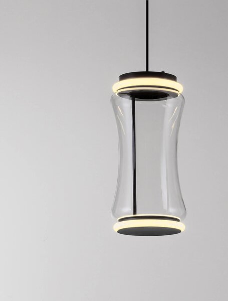 LED stmievateľný čierna moderný luster Anapnoe 250