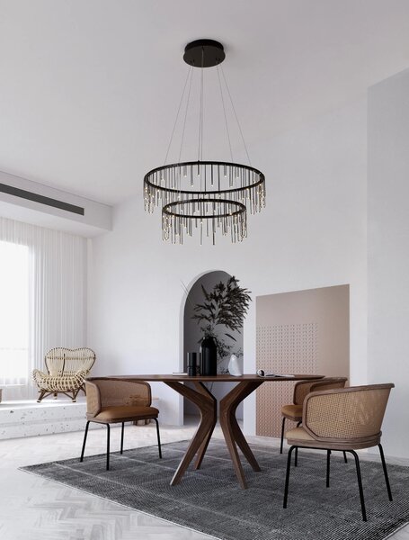 LED stmievateľný moderný luster Stellar 2 čierna