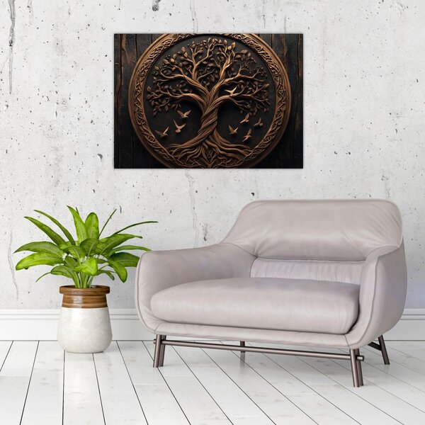 Obraz – Drevený strom života (70x50 cm)