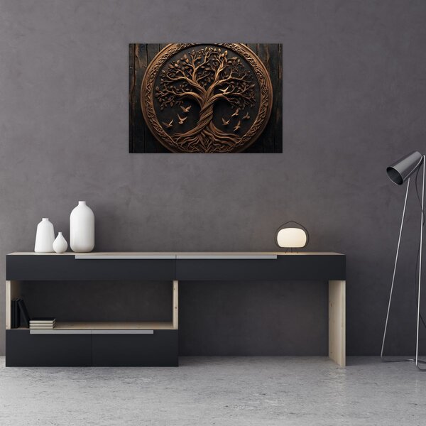 Obraz – Drevený strom života (70x50 cm)