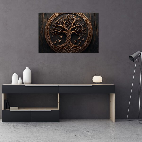 Obraz – Drevený strom života (90x60 cm)