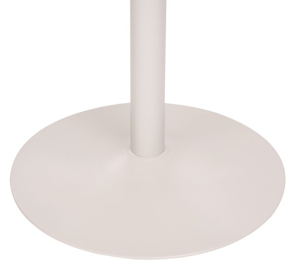 Jedálenský stôl kašmírová svetlobéžová MDF okrúhly tvar ø 90 cm maľovaný povrch podstavec z práškovo lakovaného železa rustikálny boho štýl