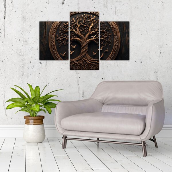 Obraz – Drevený strom života (90x60 cm)