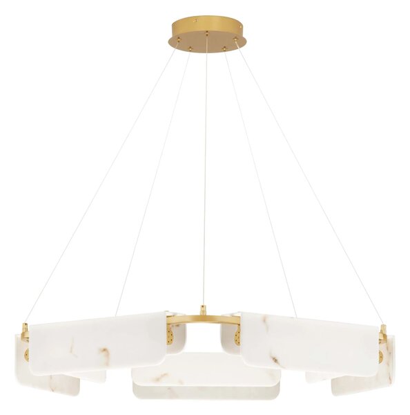 LED stmievateľný mosadz zlatá moderný luster Aider