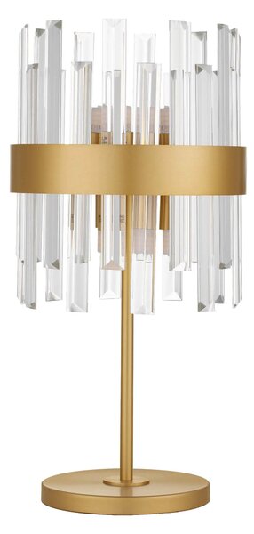 Zlatá stolná lampa Crown 50 – Svetlá sivá
