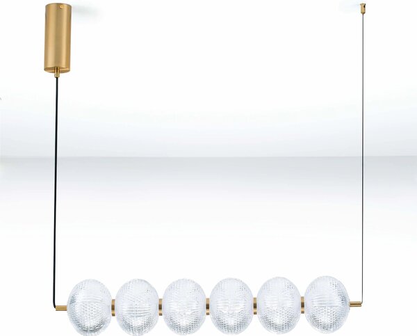 LED stmievateľný zlatý moderný luster Klelia 120