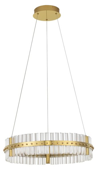LED stmievateľný platinum zlatý moderný luster Kezo-60 – Zlatá