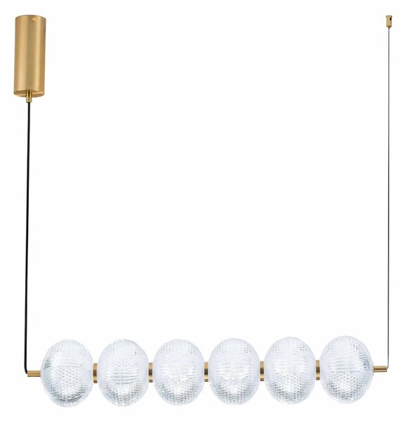 LED stmievateľný zlatý moderný luster Klelia 120