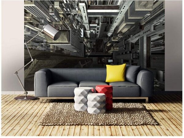 DIMEX | Vliesové fototapety na stenu Mrakodrapy MS-5-0030 | 375 x 250 cm | šedá, béžová