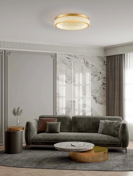 LED stmievateľné platinum zlaté moderné stropné svietidlo Kinara 2