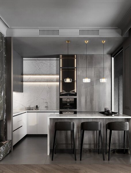 LED platinum zlatý dizajnový luster Keros 211