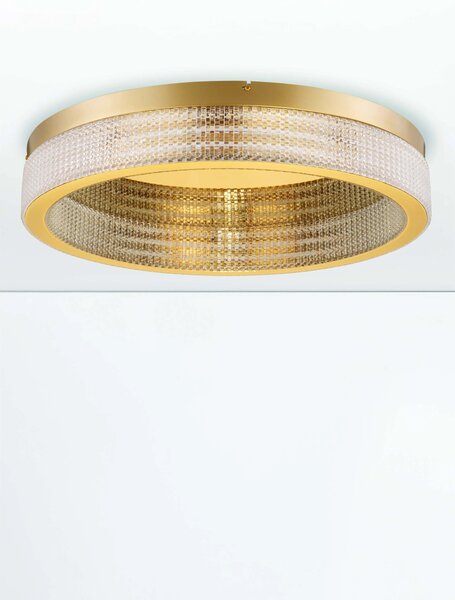 LED stmievateľné platinum zlaté moderné stropné svietidlo Kinara 2